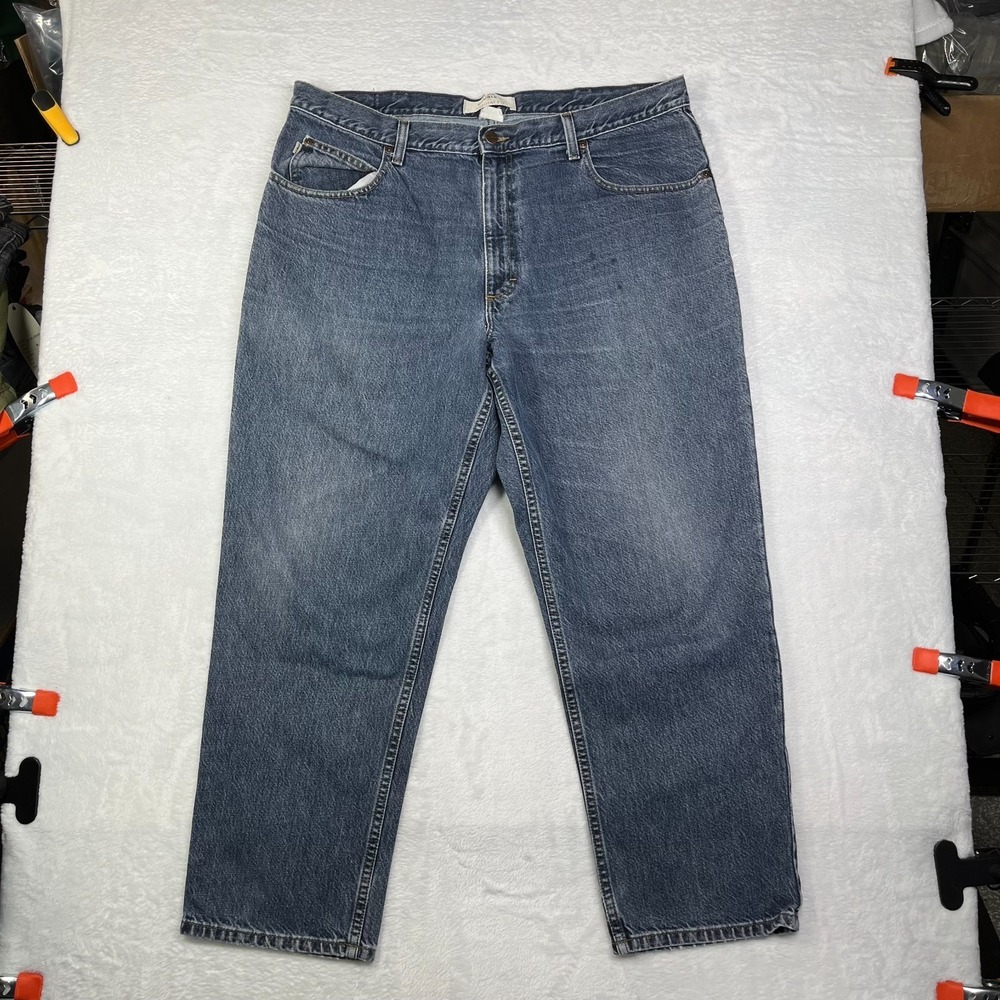 Vintage L.L.‎ Bean Jeans Men's Blue Denim Medium Wash Classic Zip Fly - 38x28